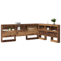 vidaXL Storage Headboard with Shelf Old wood 135 cm Engineered wood
