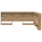 vidaXL Storage Headboard with Shelf Artisan oak 135 cm Engineered wood