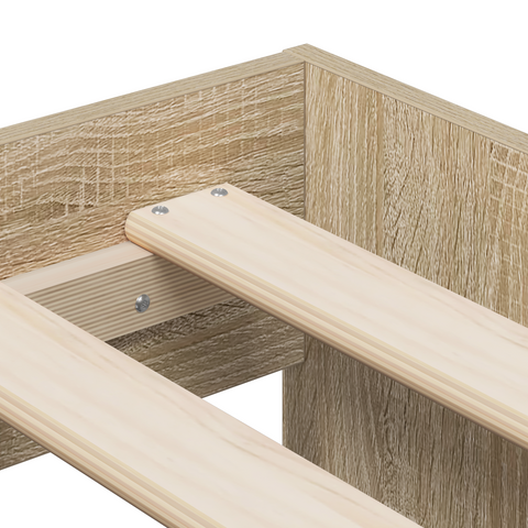 vidaXL Storage Bed Frame Sonoma Oak 100x200 cm