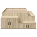 vidaXL Storage Bed Frame Sonoma Oak 100x200 cm