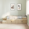 vidaXL Storage Bed Frame Sonoma Oak 100x200 cm