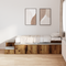 vidaXL Storage Bed Frame Old Wood 100x200 cm