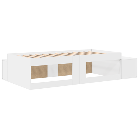 vidaXL Storage Bed Frame White 90x200 cm
