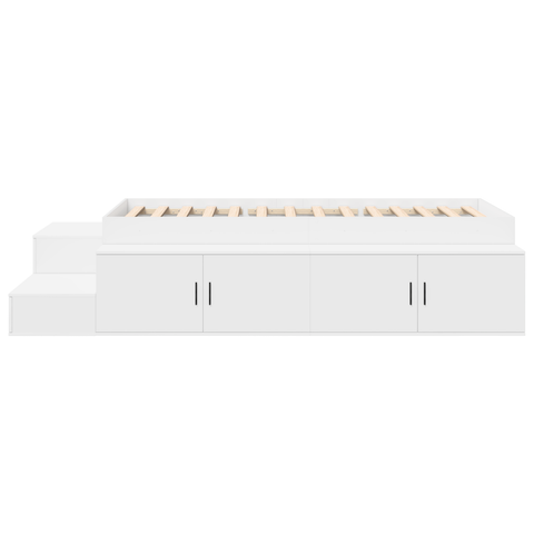 vidaXL Storage Bed Frame White 90x200 cm