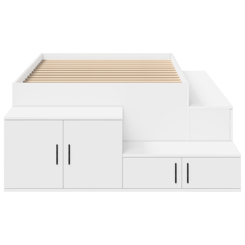 vidaXL Storage Bed Frame White 90x200 cm