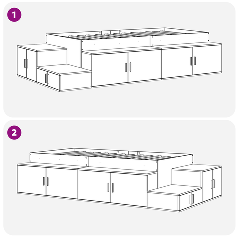 vidaXL Storage Bed Frame White 90x200 cm