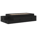 vidaXL Storage Bed Frame Black Oak 80x200 cm