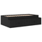 vidaXL Storage Bed Frame Black Oak 80x200 cm