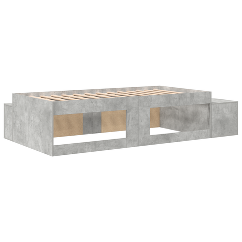 vidaXL Storage Bed Frame Concrete Grey 80x200 cm