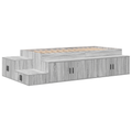 vidaXL Storage Bed Frame Grey Sonoma 80x200 cm