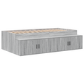 vidaXL Storage Bed Frame Grey Sonoma 80x200 cm