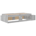 vidaXL Storage Bed Frame Grey Sonoma 80x200 cm