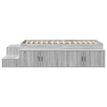 vidaXL Storage Bed Frame Grey Sonoma 80x200 cm