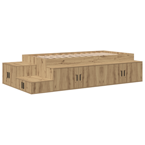vidaXL Storage Bed Frame Artisan Oak 80x200 cm