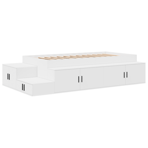 vidaXL Storage Bed Frame White 90x190 cm
