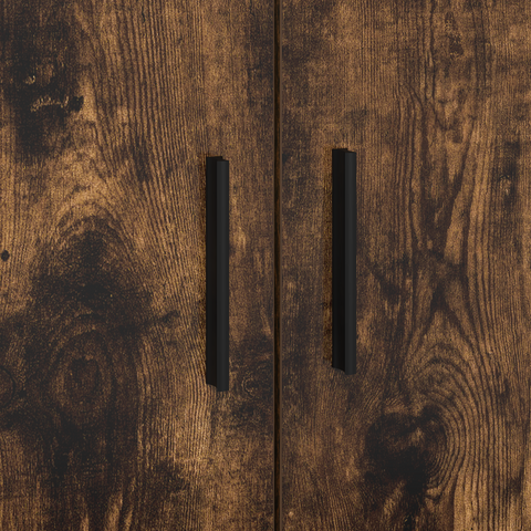 vidaXL Storage Bed Frame Smoked Oak 90x190 cm