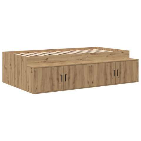 vidaXL Storage Bed Frame Artisan Oak 75x190 cm