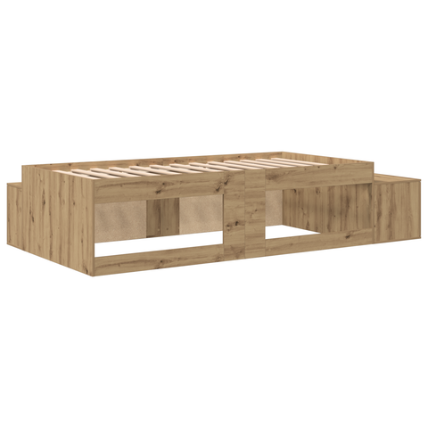 vidaXL Storage Bed Frame Artisan Oak 75x190 cm
