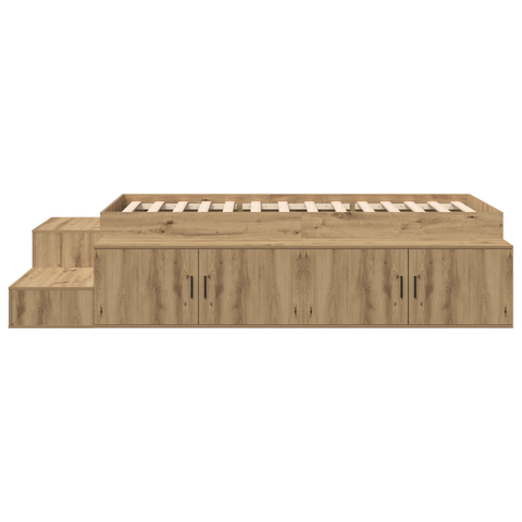 vidaXL Storage Bed Frame Artisan Oak 75x190 cm
