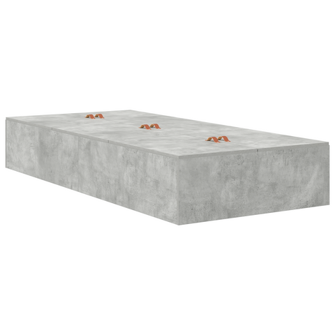 vidaXL Storage Bed Frame Concrete Grey 80x200 cm