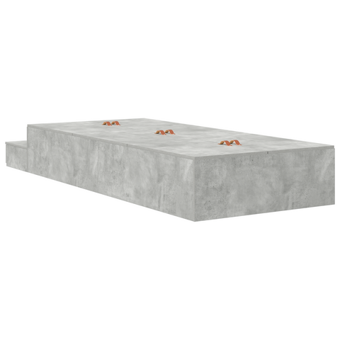 vidaXL Storage Bed Frame Concrete Grey 80x200 cm