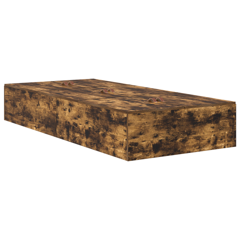 vidaXL Storage Bed Frame Smoked Oak 80x200 cm
