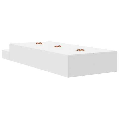 vidaXL Storage Bed Frame White 90x200 cm