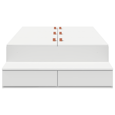 vidaXL Storage Bed Frame White 90x200 cm