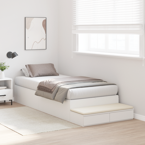 vidaXL Storage Bed Frame White 90x200 cm