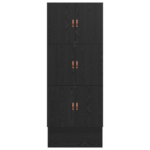 vidaXL Storage Bed Frame Black Oak 90x200 cm