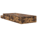 vidaXL Storage Bed Frame Smoked Oak 100x200 cm