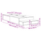 vidaXL Storage Bed Frame Smoked Oak 100x200 cm