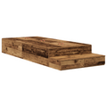 vidaXL Storage Bed Frame Old Wood 100x200 cm