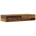 vidaXL Storage Bed Frame Old Wood 100x200 cm