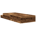 vidaXL Storage Bed Frame Old Wood 100x200 cm