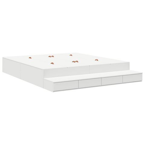 vidaXL Storage Bed Frame White 200x200 cm