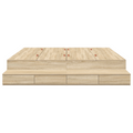 vidaXL Storage Bed Frame Sonoma Oak 200x200 cm
