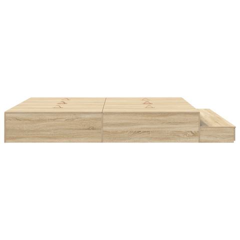 vidaXL Storage Bed Frame Sonoma Oak 200x200 cm