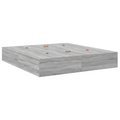 vidaXL Storage Bed Frame Grey Sonoma 200x200 cm