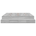 vidaXL Storage Bed Frame Grey Sonoma 200x200 cm