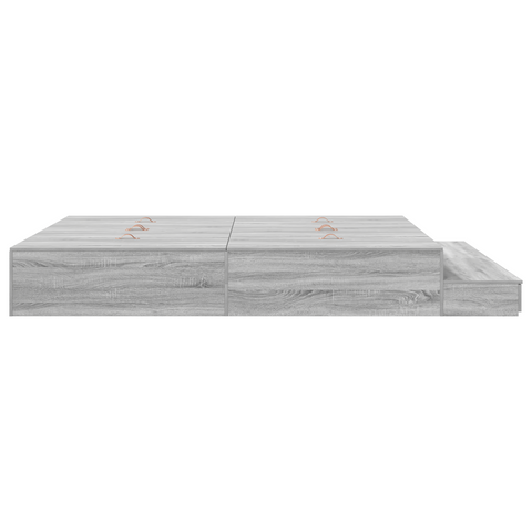 vidaXL Storage Bed Frame Grey Sonoma 200x200 cm