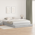 vidaXL Storage Bed Frame Grey Sonoma 200x200 cm