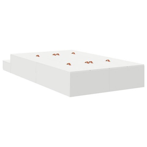 vidaXL Storage Bed Frame White 120x200 cm