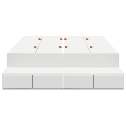 vidaXL Storage Bed Frame White 120x200 cm