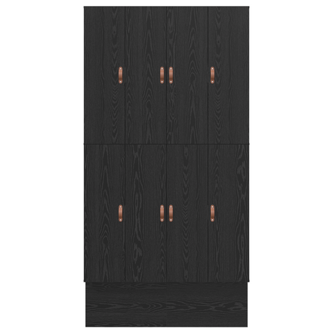 vidaXL Storage Bed Frame Black Oak 120x200 cm