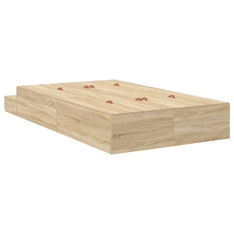 vidaXL Storage Bed Frame Sonoma Oak 120x200 cm