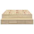 vidaXL Storage Bed Frame Sonoma Oak 120x200 cm