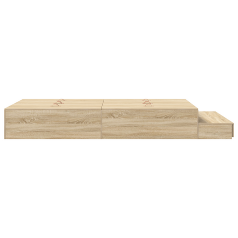 vidaXL Storage Bed Frame Sonoma Oak 120x200 cm