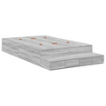 vidaXL Storage Bed Frame Grey Sonoma 120x200 cm