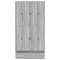 vidaXL Storage Bed Frame Grey Sonoma 120x200 cm